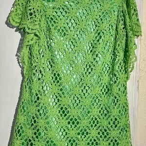 Jax Green Asymmetrical Cold Shoulder Sundress